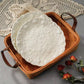 European Embossed Snack Plate | 8 inch| Ivory