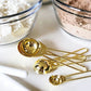 Set of 4 Measuring Spoons - Gold or Silver