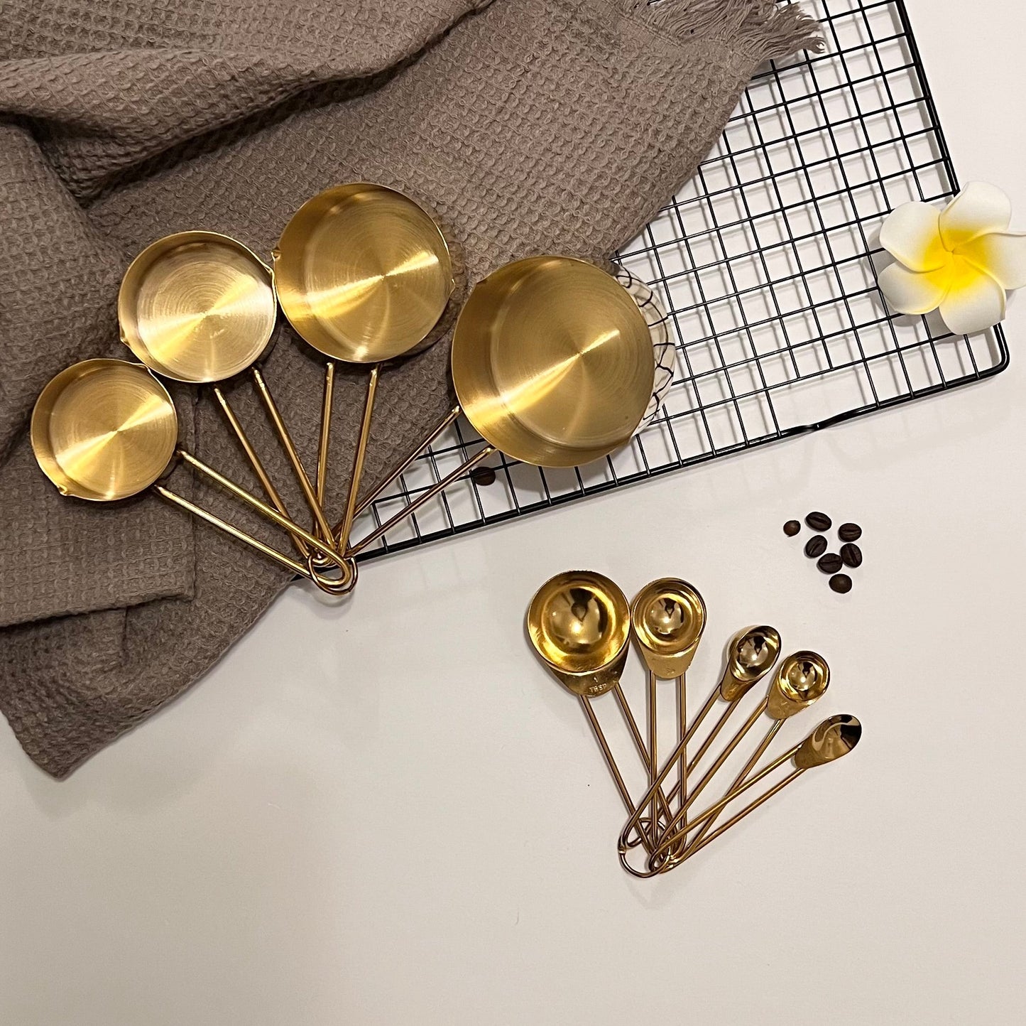 Gold Kitchen Accessories - Set of 4 Measuring Spoons