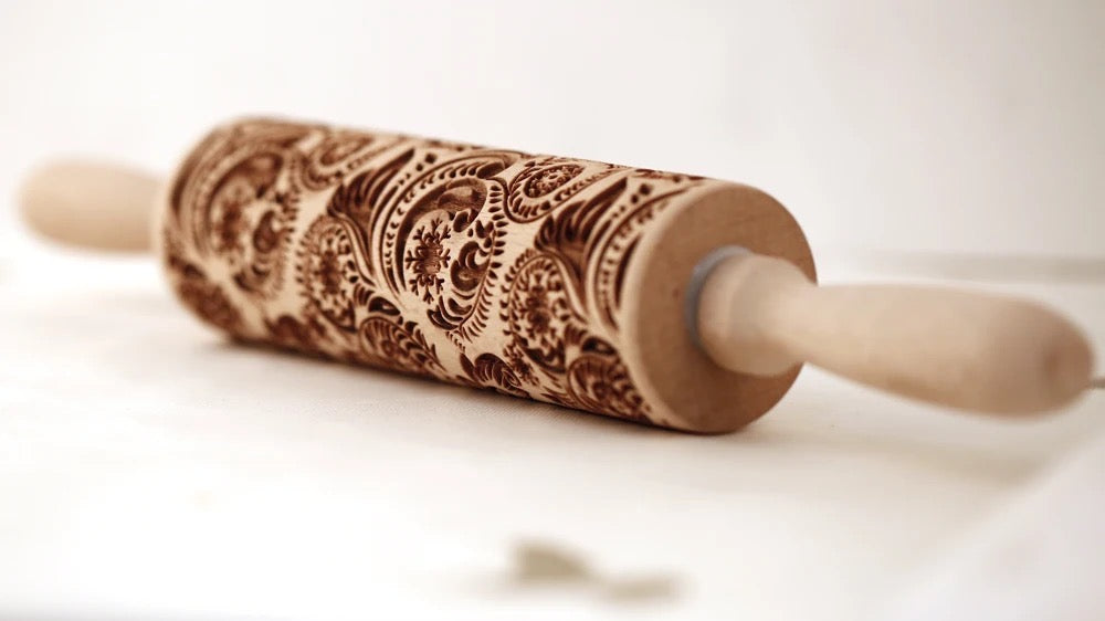 Engraved Rolling Pin - Baking Tool