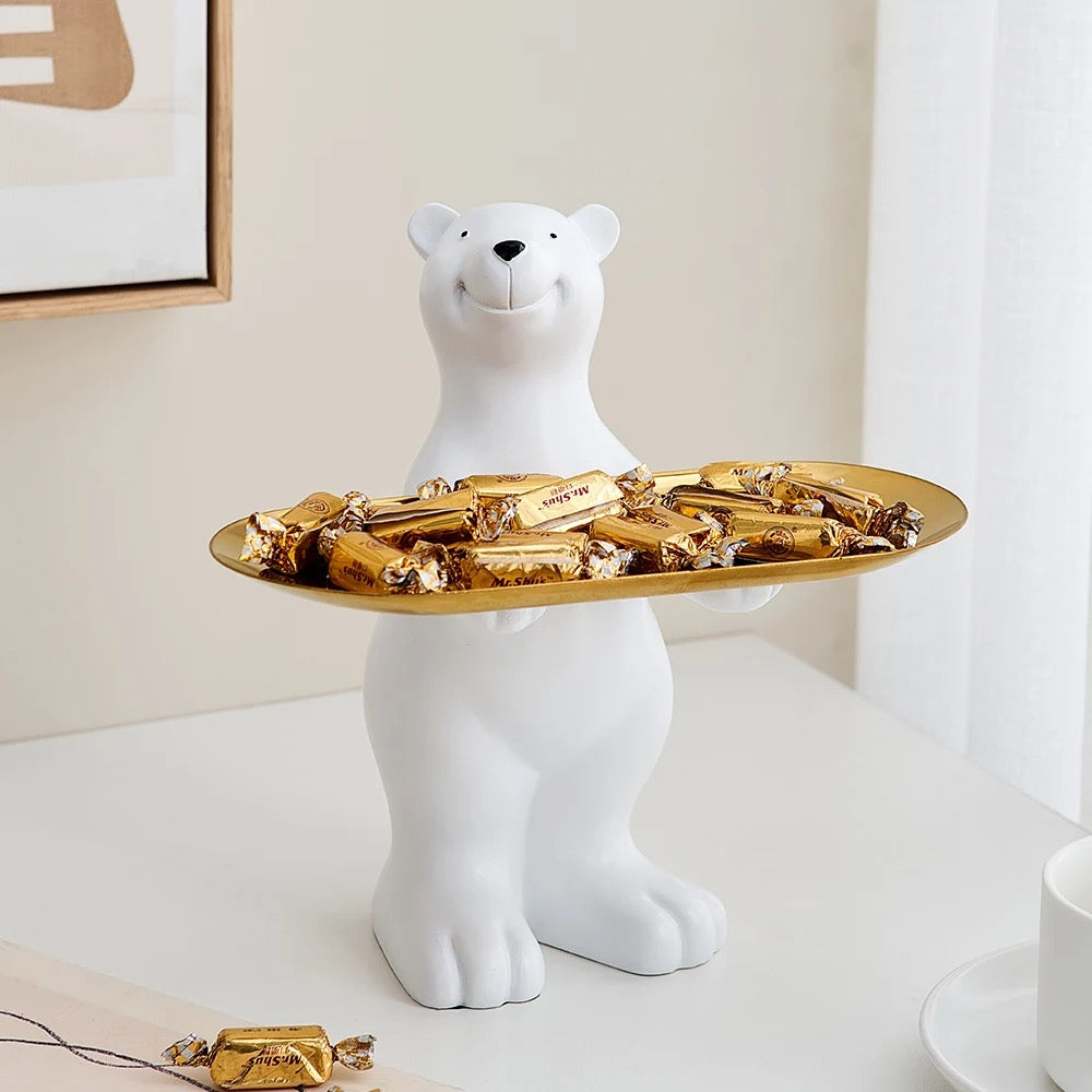 Bear Standing Sculpture Vanity Tray