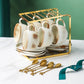 Golden Tea Cup & Saucer Stand for 6
