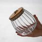 Borosilicate Glass Fluted Snack Jars - Pumpkin shape