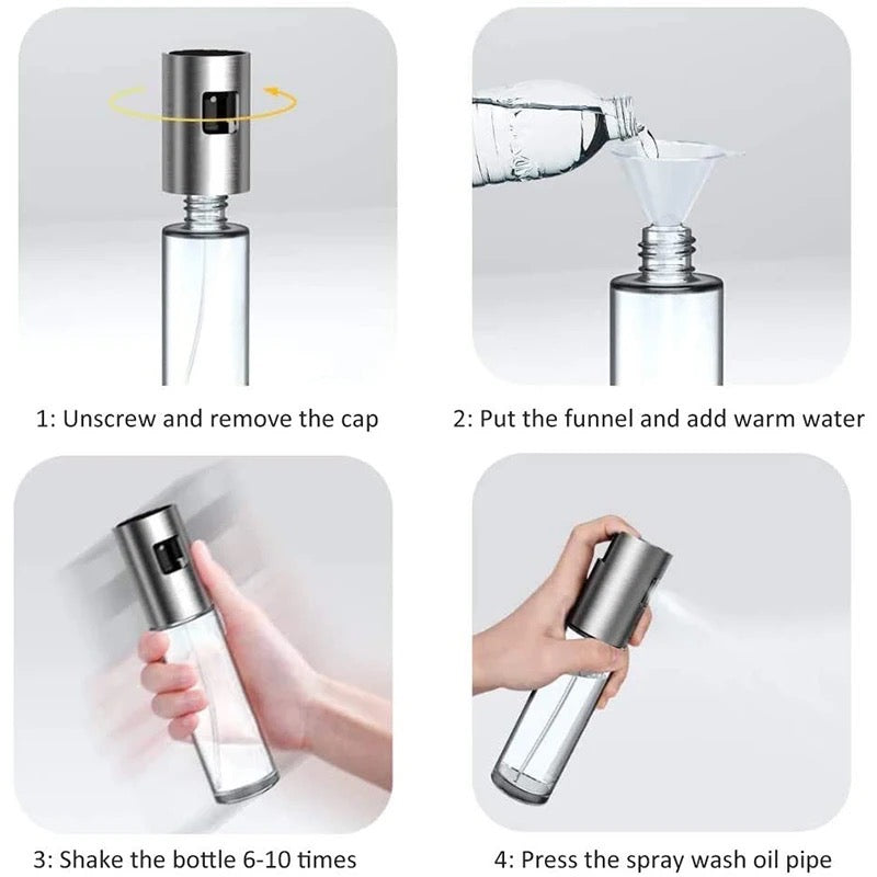 Glass Oil Dispenser Spray Bottle - BPA-Free, 100ml Capacity