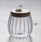 Borosilicate Glass Fluted Snack Jars - Pumpkin shape