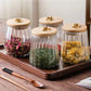 Borosilicate Glass Fluted Snack Glass Jars - Straight