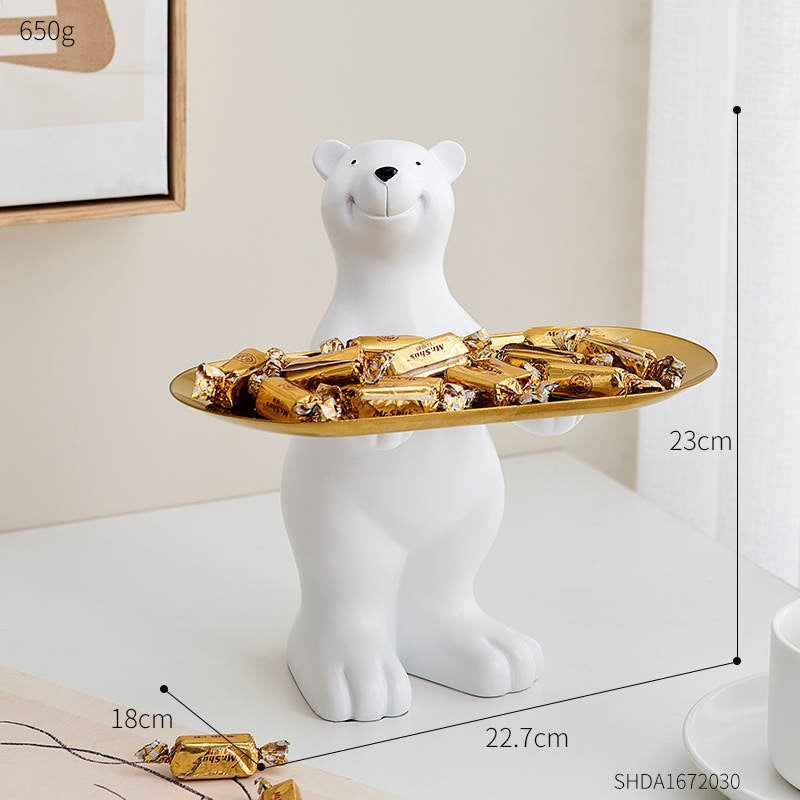 Bear Standing Sculpture Vanity Tray