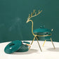 Ash Tray in gold frame - Standing Reindeer - Green