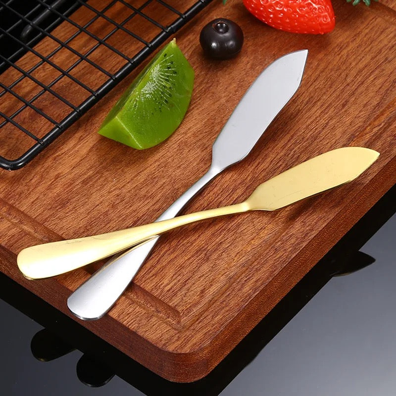 Gold Stainless Steel Butter Knife & Spreader - Small