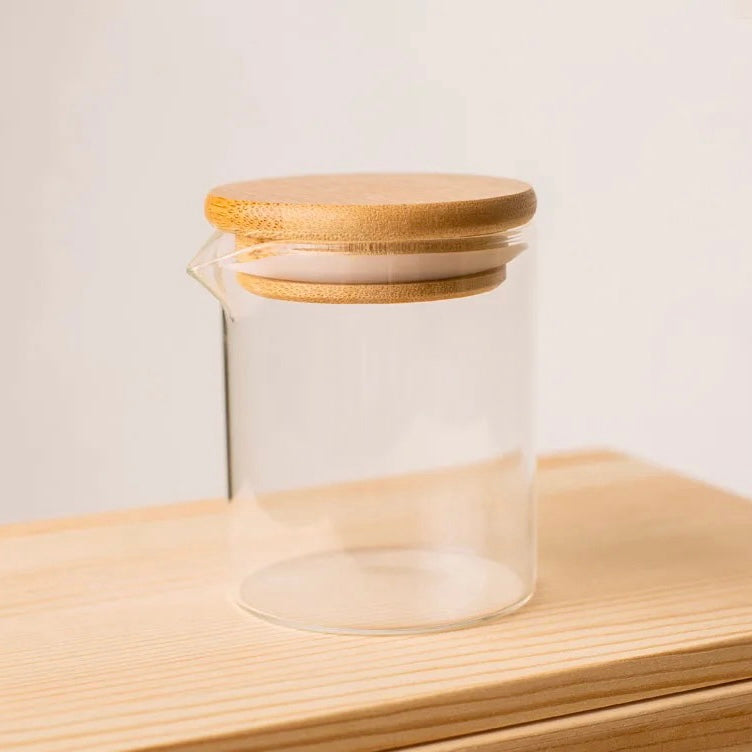 Glass Jar with Spout - Borosilicate Transparent
