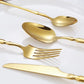 24-piece Luxury Fine-Dine Stainless Steel Cutlery - Gold or Silver option