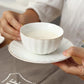 Cup & Saucer with Gold Rim -19 piece Gift Set - Pumpkin Shape
