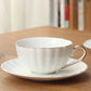 Cup & Saucer with Gold Rim -19 piece Gift Set - Pumpkin Shape