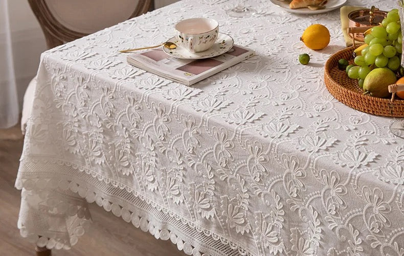Dining Tablecover - European Full Embroidery & Patch Work