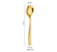Serving Spoon and Serving Fork Set - Gold Stainless Steel