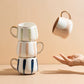 Nordic Style Porcelain Coffee Mug - Blue