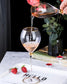 Premium Set of 2 Wine Glasses with Gold Accents - 420ml