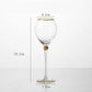 Premium Set of 2 Wine Glasses with Gold Accents - 420ml