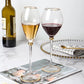 Premium Set of 2 Gold Rim Champagne Flutes with Gold Accents - 250ml