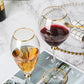Premium Set of 2 Wine Glasses with Gold Accents - 420ml