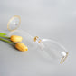 Premium Set of 2 Gold Rim Champagne Flutes with Gold Accents - 250ml