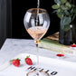 Premium Set of 2 Wine Glasses with Gold Accents - 420ml