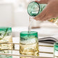 Carafe Luxury Set with 4 Glasses - Green & Yellow Shaded