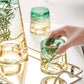 Carafe Luxury Set with 4 Glasses - Green & Yellow Shaded