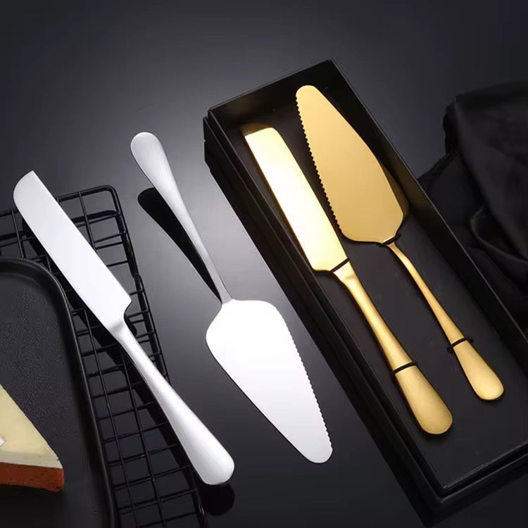 Cake Shovel and Knife Set - Gold, Silver & Rose Gold option