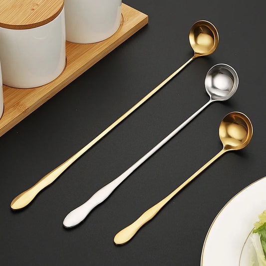 Gold Scoop Spoon Set of 3 – for Mixing & Pouring