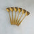 Dessert spoons - Heart Shape - Gold Tea Spoons 6 pcs