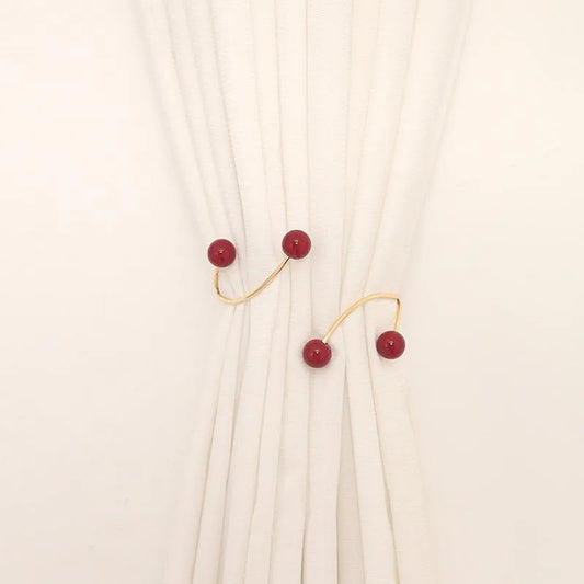 Red Pearl Gold Curtain Tieback - 1 piece (Suitable for light weight curtains)