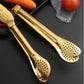 Small Serving Tongs – Luxury Stainless Steel - Gold & Silver