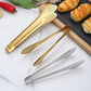 Small Serving Tongs – Luxury Stainless Steel - Gold & Silver