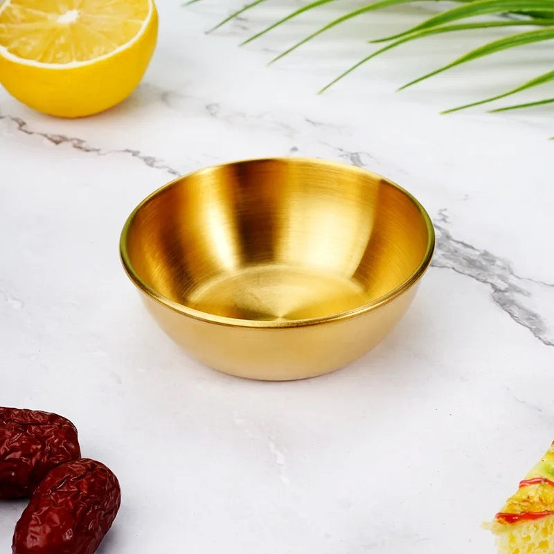 Gold Stainless Steel 4-Inch Bowl | Premium 304 Grade Katori with Food-Safe Matte PVD Finish