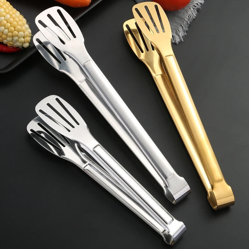 Classic Multipurpose Tong -Gold & Silver - Stainless Steel