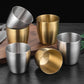 Gold Stainless Steel Drinking Glass | 304 Grade, 350ml Water Glass with Luxurious PVD Finish