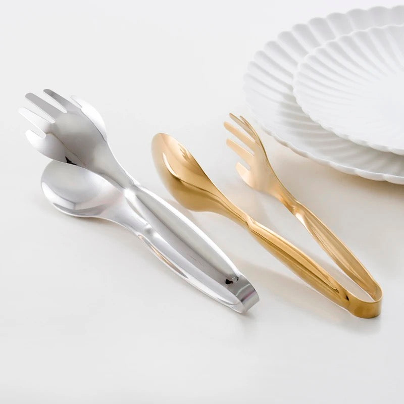 Salad & Noodle Tong - Gold Stainless Steel- Elegant Dining Essential