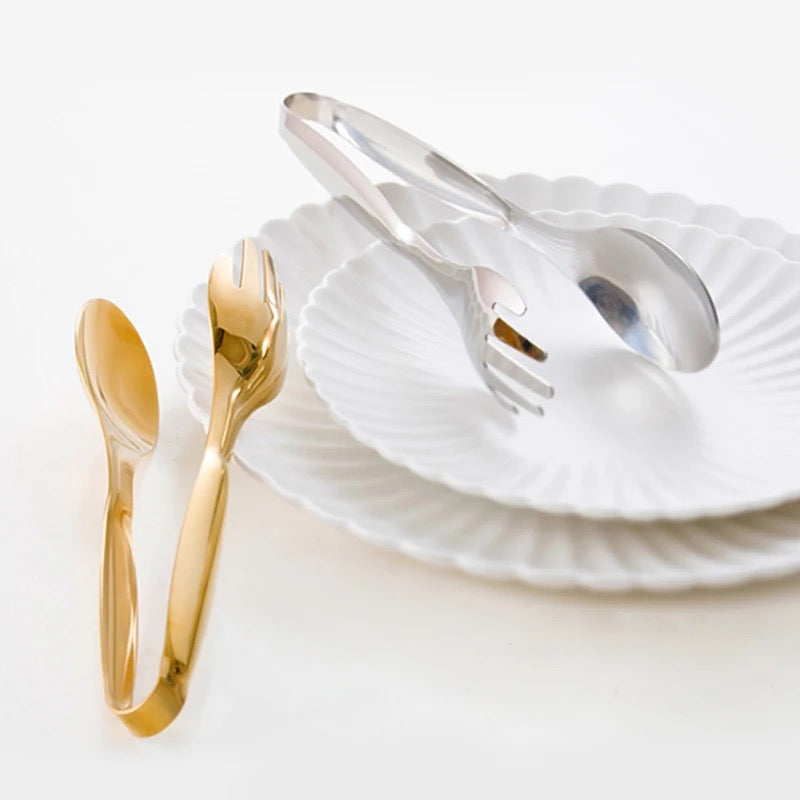 Salad & Noodle Tong - Gold Stainless Steel- Elegant Dining Essential