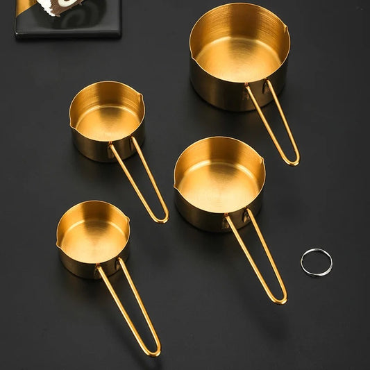 Gold Kitchen Accessories - Set of 4 Measuring Cups