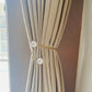 Curtain Accessory- Gold Curtain Tieback with Large Pearls - 1 piece