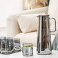 Luxury Grey Glass Jug Set with 4 or 6 Drinking Glasses