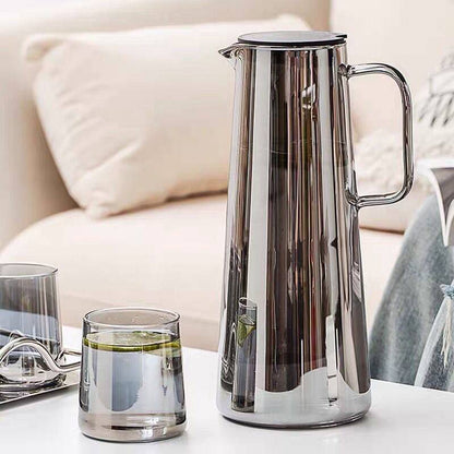 Luxury Grey Glass Jug Set with 4 or 6 Drinking Glasses