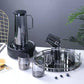 Luxury Grey Glass Jug Set with 4 or 6 Drinking Glasses