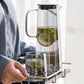 Luxury Grey Glass Jug Set with 4 or 6 Drinking Glasses