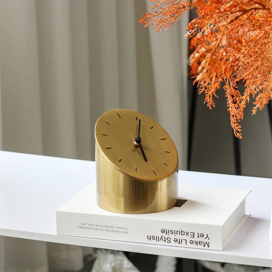 Luxury Table Clock - Gold & Silver Decor Accent