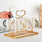 Metal Glass Holder Stand & Organizer for 6 Glasses - 26x22x16.5 cm