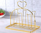 Metal Glass Holder Stand & Organizer for 6 Glasses - 26x22x16.5 cm