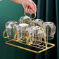Metal Glass Holder Stand & Organizer for 6 Glasses - 26x22x16.5 cm