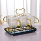 Metal Glass Holder Stand & Organizer for 6 Glasses - 26x22x16.5 cm